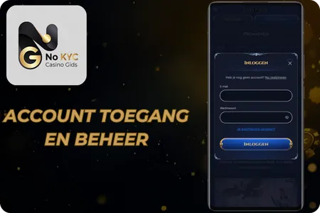 Account toegang en beheer Cazeus casino