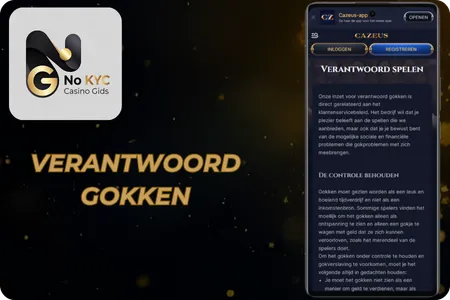 Verantwoord gokken Cazeus casino